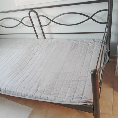 Iron sofa bed, solid frame, fits single mattress 200x90 cm