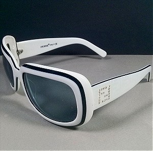 Ferre 643 C774 Λευκό και Μαύρο γυαλιά ηλίου με λογότυπο από κρυστάλλους
