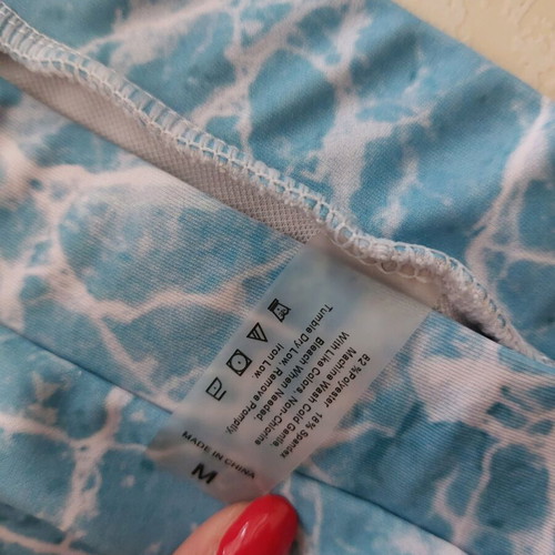 Shein women's bikini set like new, white and turquoise, size M