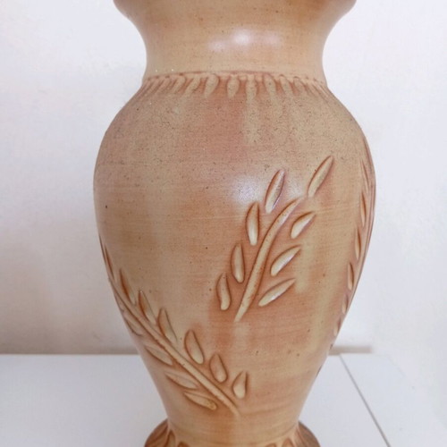 Handmade vintage clay vase like new, 1960s, height 22 cm