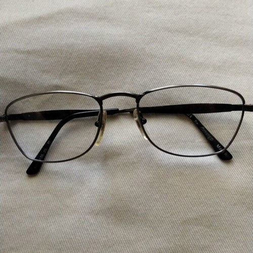 Vintage metal eyeglass frames like new, silver, men's and women's set