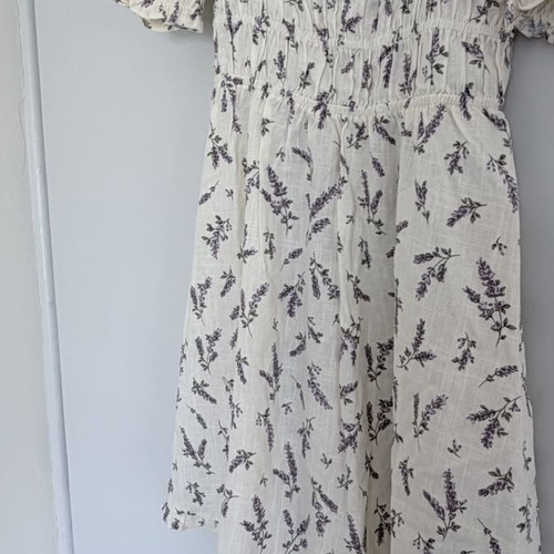 H&M dress with smocked bust, floral pattern, size Small, new