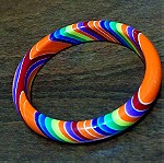  ΣΕΤ 7 βραχιόλια neon rainbow βραχιόλια ρητίνης, τύπου 70s