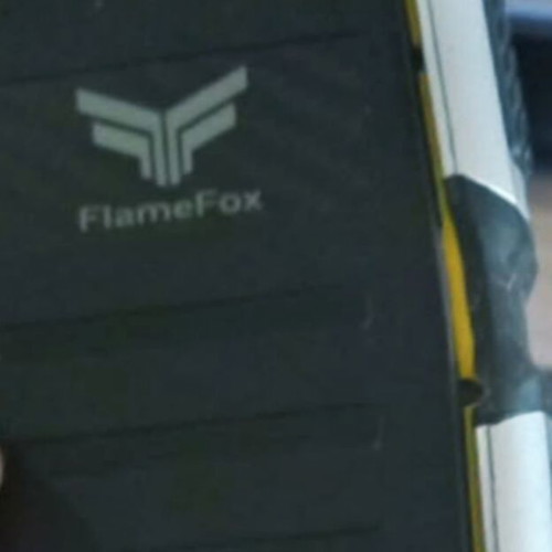 Flame Fox mobile phone used with long-lasting battery and charger