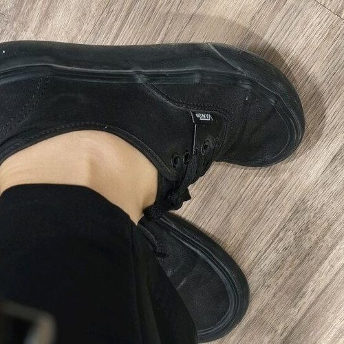 Vans Era athletic shoes used, black fabric, size 38.5
