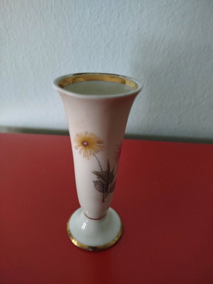 Alka Kunst Bavaria porcelain vase 12cm with floral decoration like new