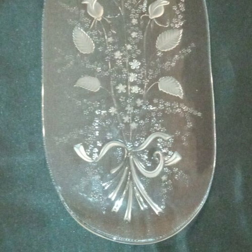 Glass tray new, unused