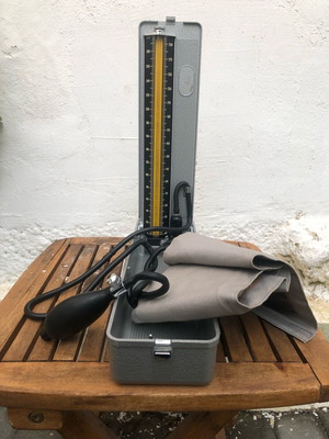 Vintage mercury sphygmomanometer used
