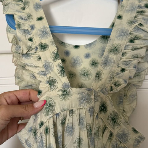 Backless dress like new, green and turquoise, size 128 cm for 8 years
