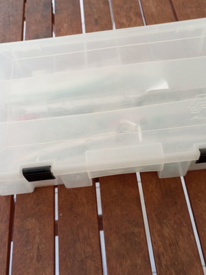 Plano fishing box with 10 artificial spinning lures