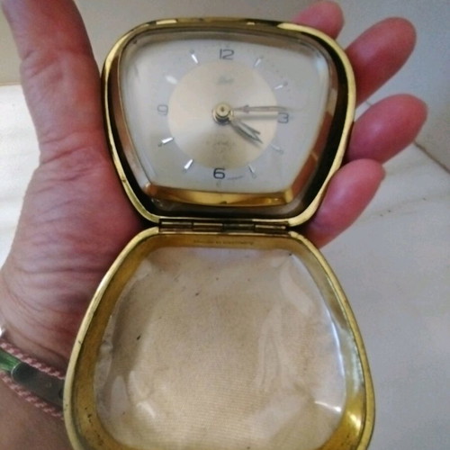 Vintage Schatz alarm clock analog used, table type