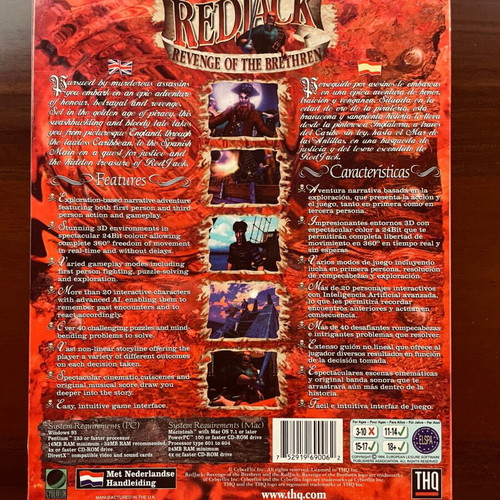 RedJack The Revenge of the Brethren PC game like new, complete in box