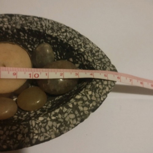 Decorative cement and pebble tealight holders set of 2 like new