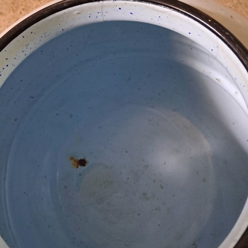 Vintage 1950s washing machine, enamel, missing lid rubber