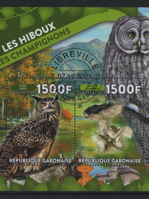 Φεγιέ 2021 Gabon Κουκουβάγιες & Μανιτάρια καινούργιο