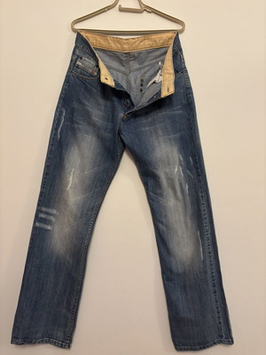 Τζιν Diesel Denim Division W34 μεταχειρισμένο, αυθεντικό Y2K μπλε washed denim