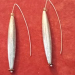 Silver 925 earrings used, hanging solid silver
