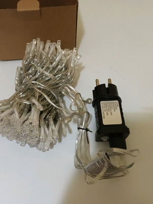 Christmas lights new, 200 LED, cool white, for indoor and outdoor use