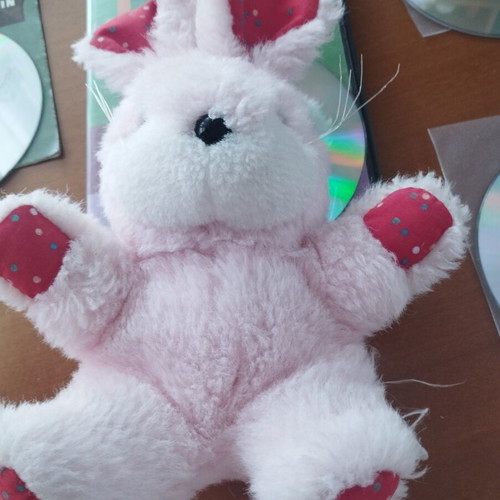 Vintage children's DVD set of 4 movies with plush bunny gift