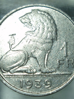 1 Franc 1939 Belgique-Belgie μεταχειρισμένο