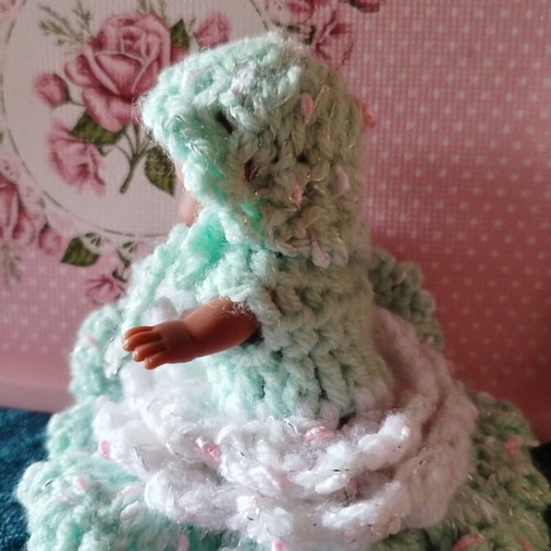 Doll with Handmade Dress and Hat New