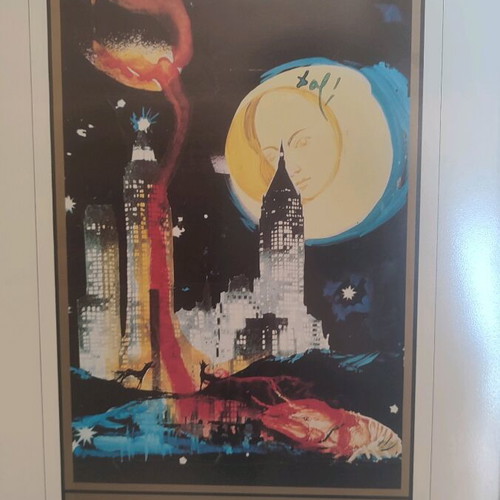 Salvador Dali painting copy used in handmade frame