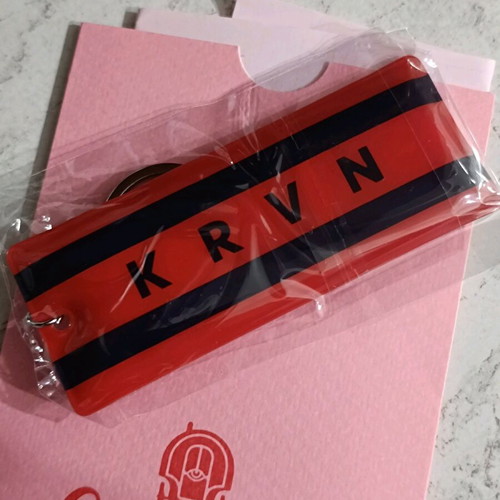 Karavan keychain new, red with free sticker