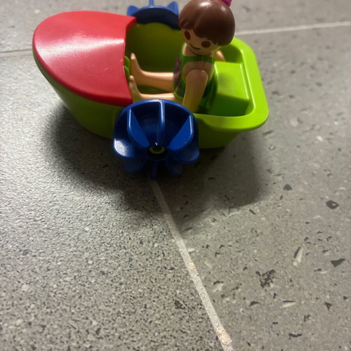 Playmobil boat with girl in like new condition