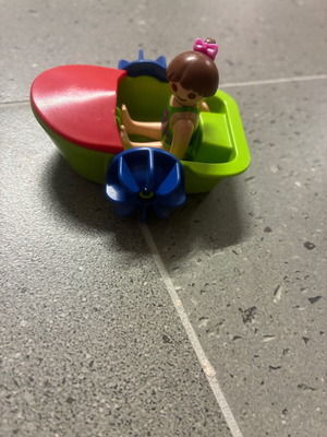 Playmobil boat with girl in like new condition