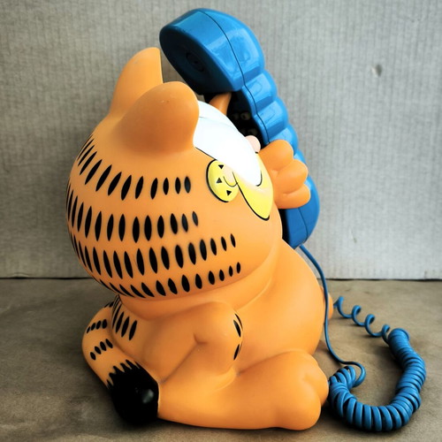 Garfield phone used, vintage, multicolor, wired