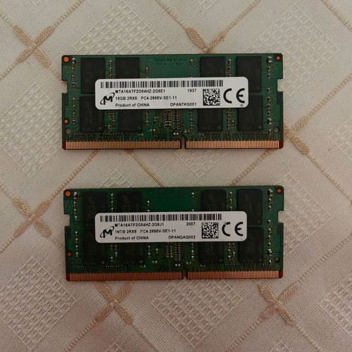 Micron 32GB DDR4 2666MHz SO-DIMM RAM set used (2x16GB)