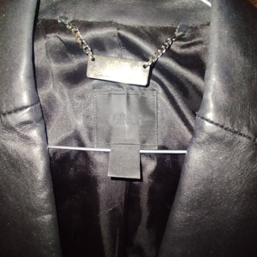 Mango leather jacket black like new, size S