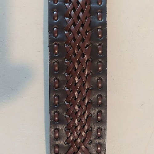 Vintage leather-style bracelet, brown