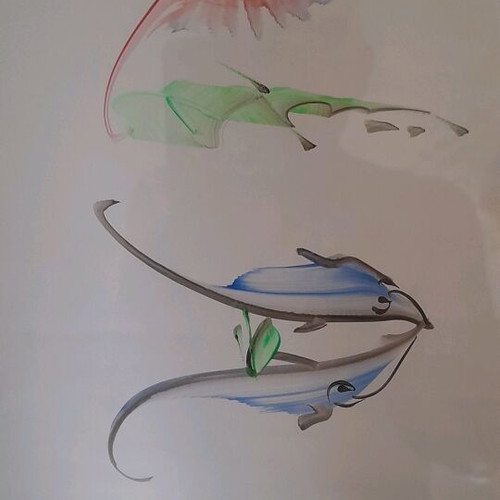 Japanese designs used, set of 2 art prints 78×28cm