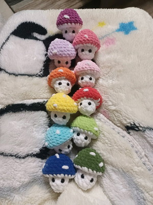 Amigurumi Stress Relief Mushrooms made to order