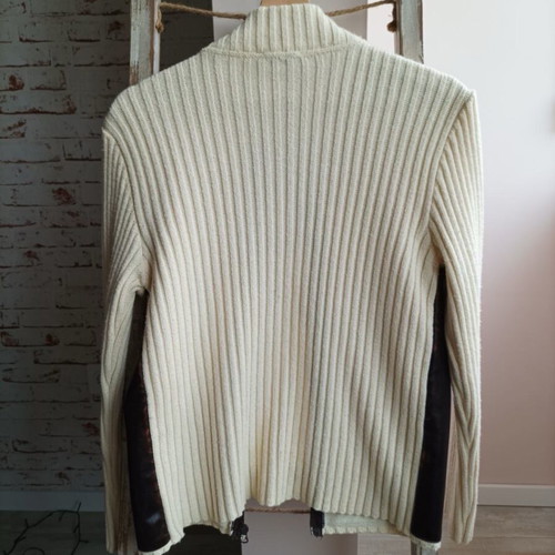 Women's cardigan made of genuine leather like new, size S/M