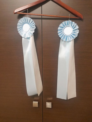 Church ribbons new, pack of two for decoration