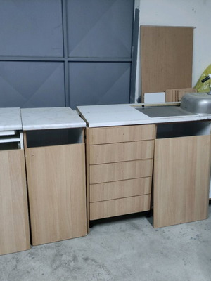 Kitchen counter with sink used, 1.80m and 0.90m