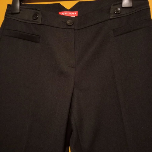 Apriori black high-waisted pants with straight legs new, size GB/12