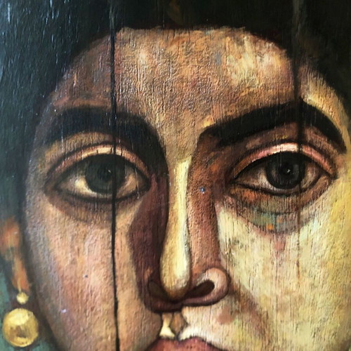 Fayum Female Portrait Painting on Wood like new