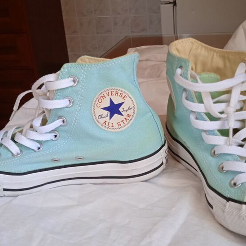 Converse All Star sneakers used, turquoise, size 37