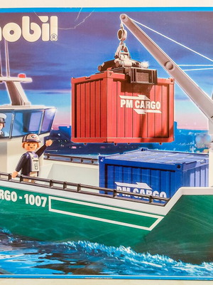 Playmobil 5253 Φορτηγό Πλοίο με Γερανό Φορτοεκφόρτωσης σαν καινούργιο, City Action