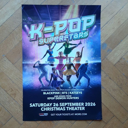 K-POP Superstars Original Concert Poster, like new
