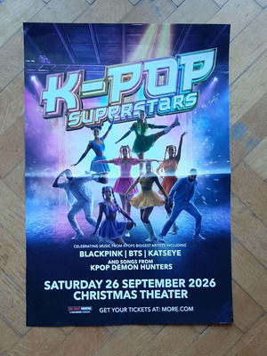 K-POP Superstars Original Concert Poster, like new