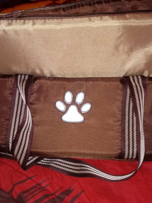 Τσάντα μεταφοράς Cotton καφέ/μπεζ 40x21x22cm καινούργιο