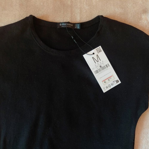 Stradivarius black crop top S/M, short sleeves