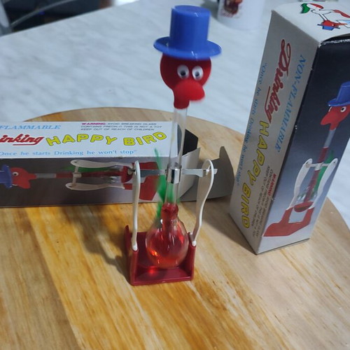 Vintage Drinking Birds set of 2, New Old Stock