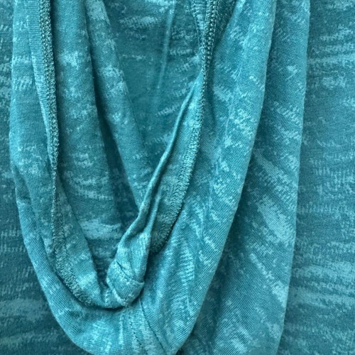 Custo Barcelona sleeveless long thin hoodie blouse like new, green multicolor