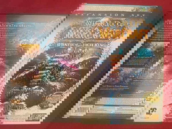 WORLD OF WARCRAFT Wrath of the Lich King (PC, 2008) Expansion Set DVD by Blizzard