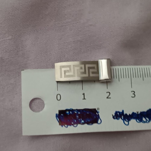 Steel bracelet with Meander and Medusa design Versage, like new